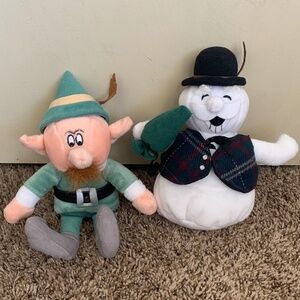 Vintage Rudolph Island of Misfit Toys Plush Lot Sam Snowman Boss Elf 2000
